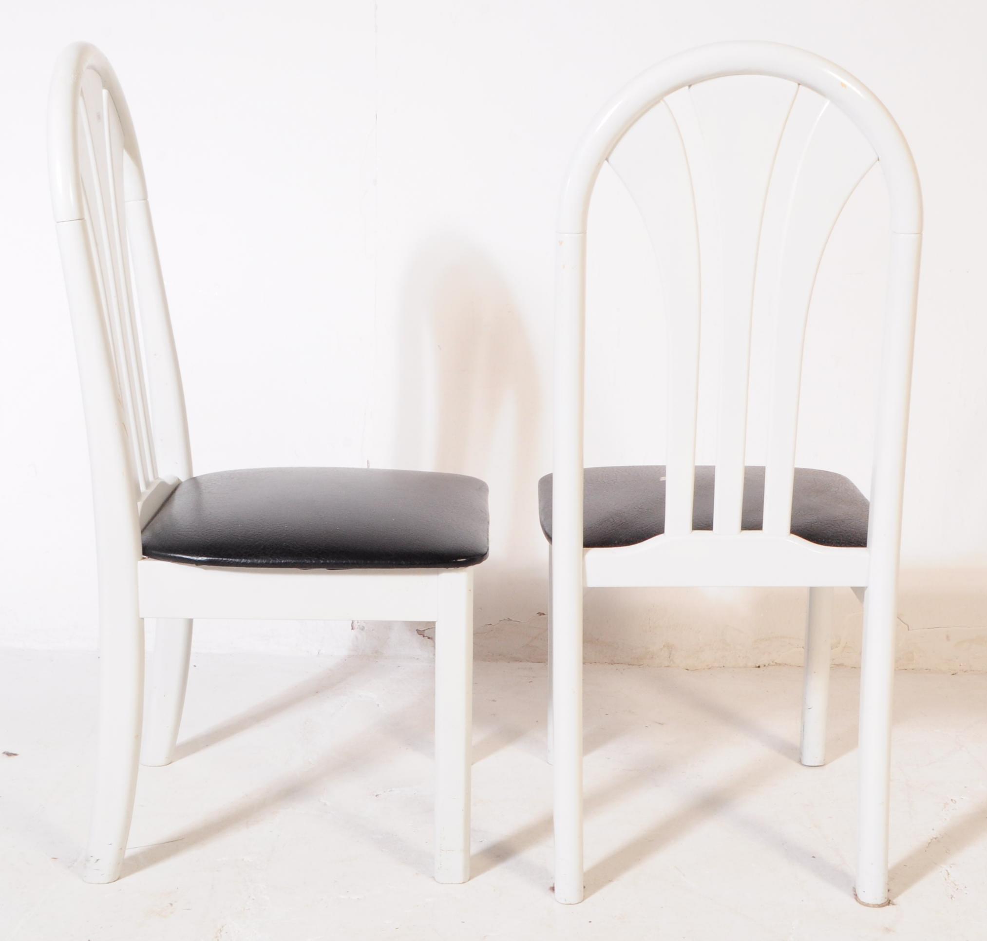 BRITISH MODERN DESIGN - GRANITE TOP DINING TABLE W/ CHAIRS - Image 6 of 8