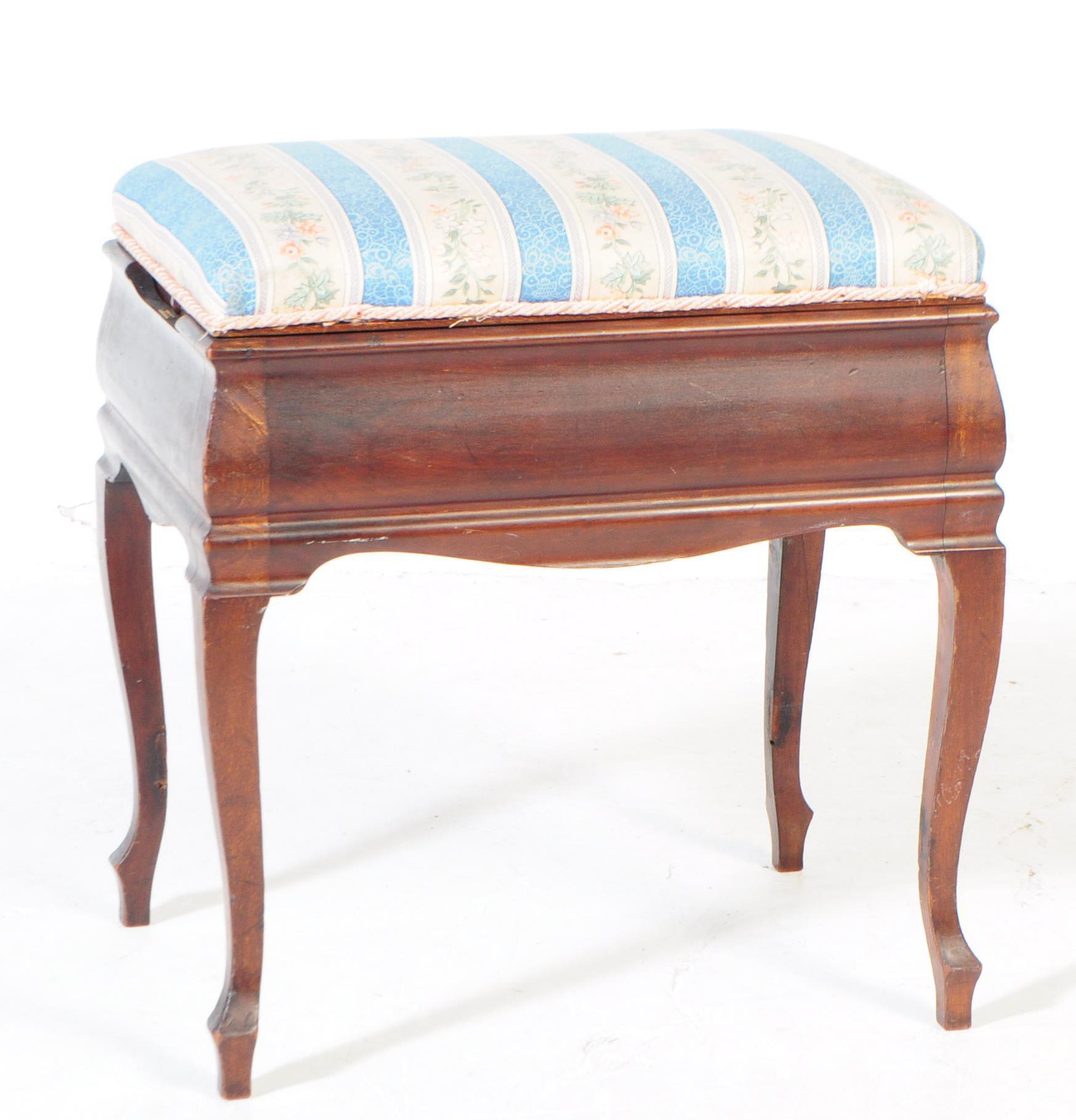 EDWARIDAN ADJUSTABLE MAHOGANY PIANO STOOL