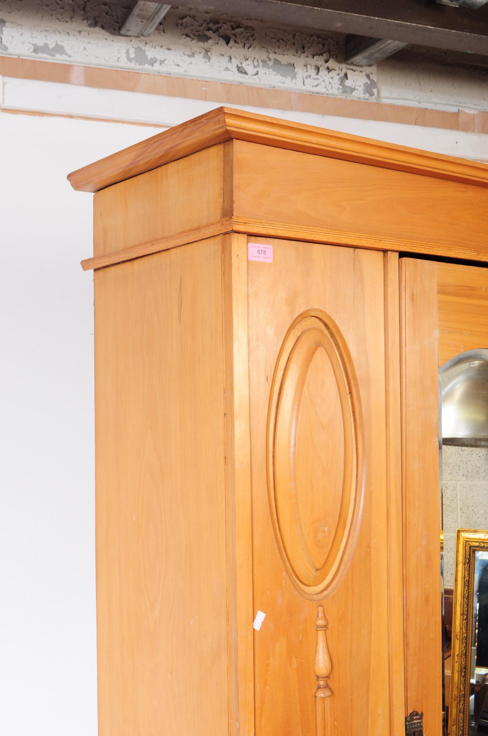 EDWARDIAN SATIN WALNUT WARDROBE - Image 3 of 6