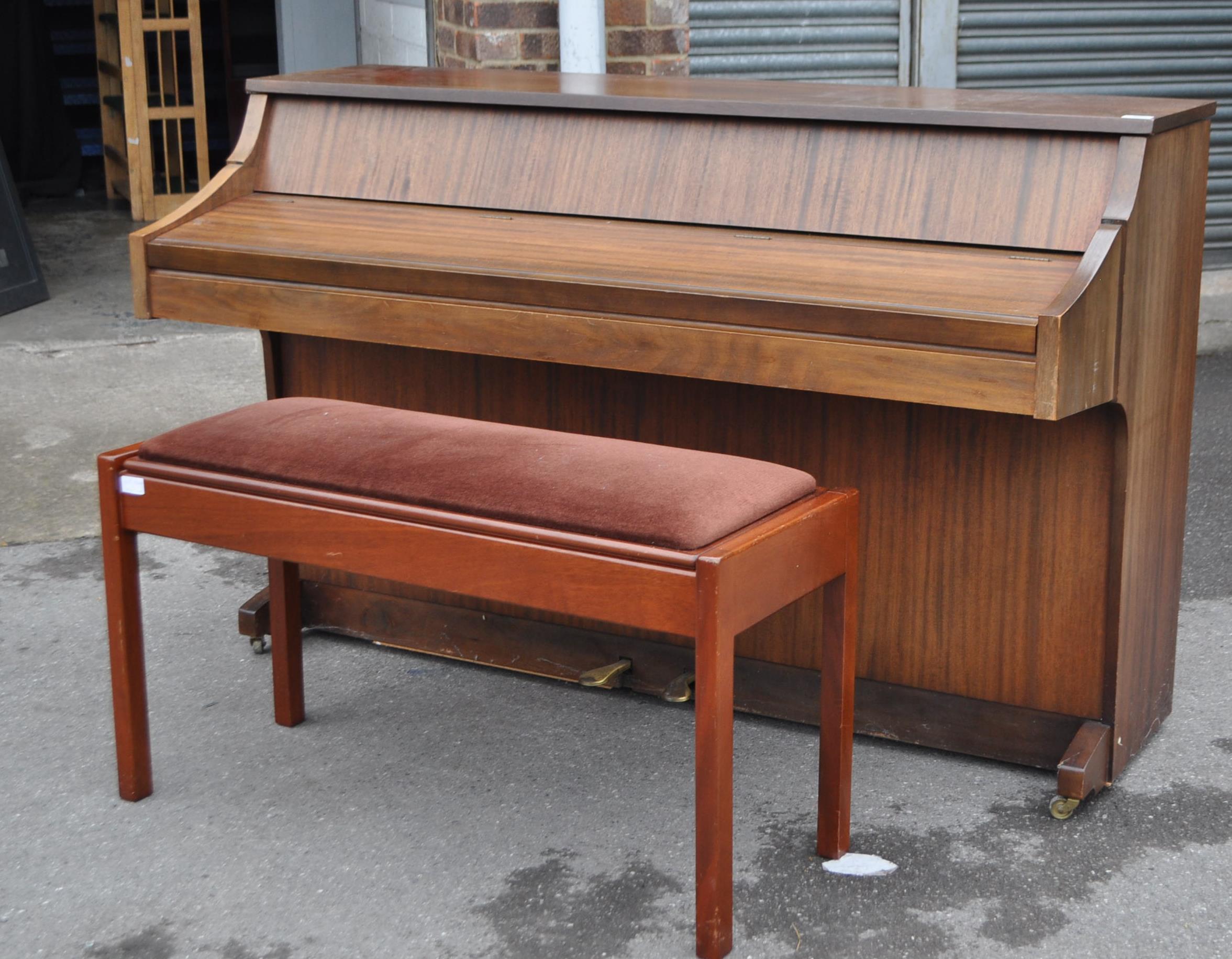 KIMBALL - MID CENTURY WALNUT VENEER PIANO