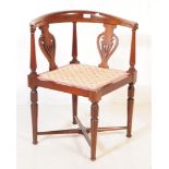 VICTORIAN MAHOGANY CORNER CHAIR