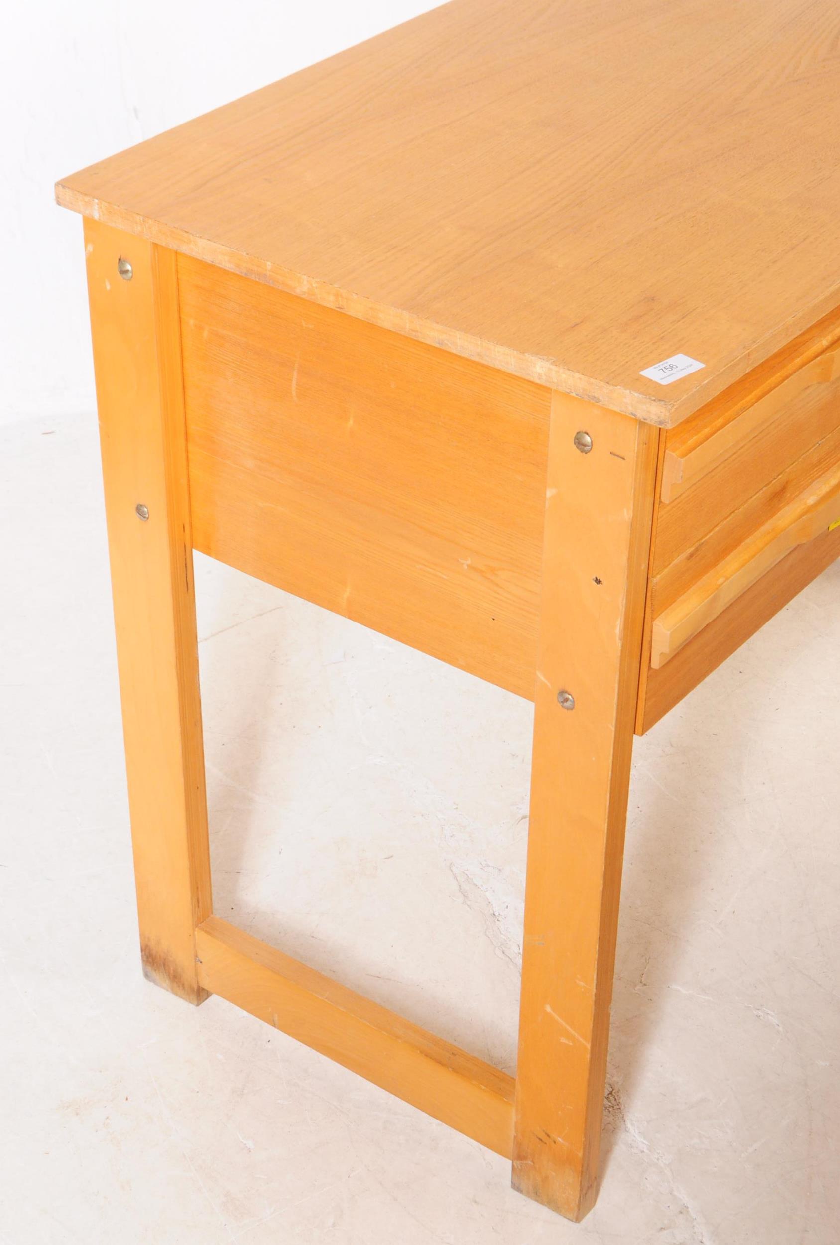 BRITISH MODER DESIGN - CONTEMPORARY PINE SCHOOL DESK - Image 6 of 7