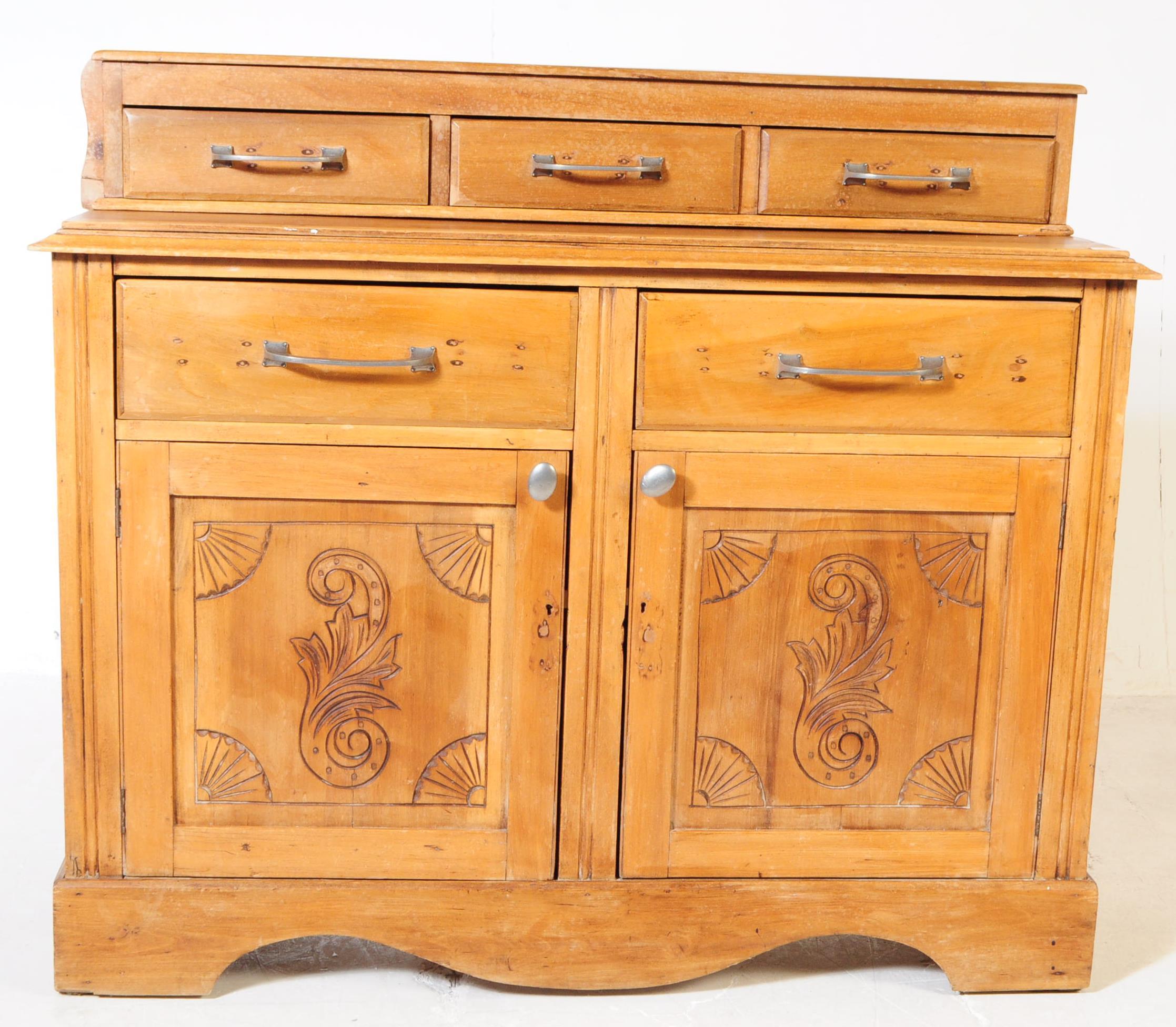 EARLY 20TH CENTURY CONTINENTAL ASH SIDEBOARD