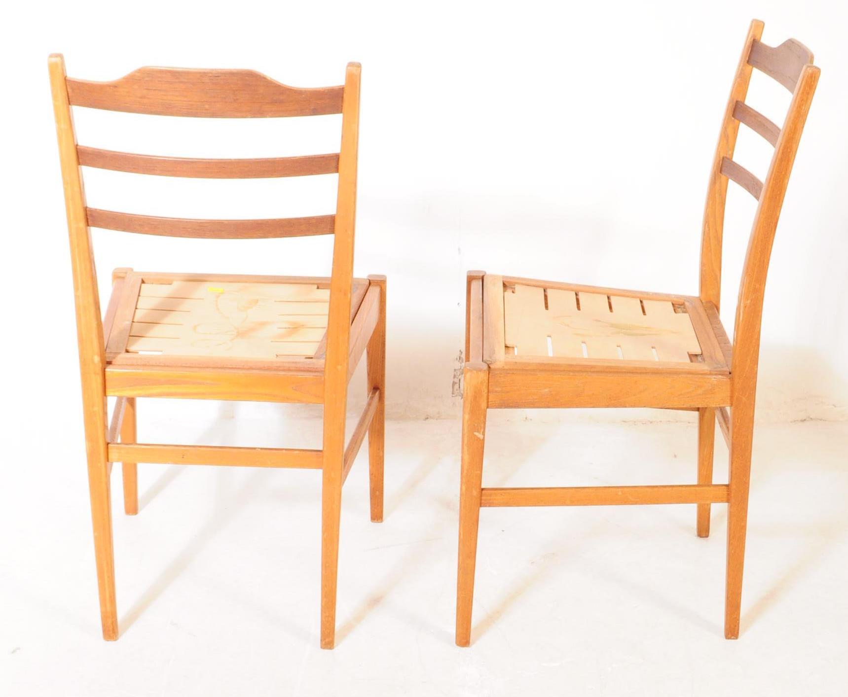 GORDON RUSSELL OF BROADWAY - FOUR RETRO DINING CHAIRS - Image 3 of 5