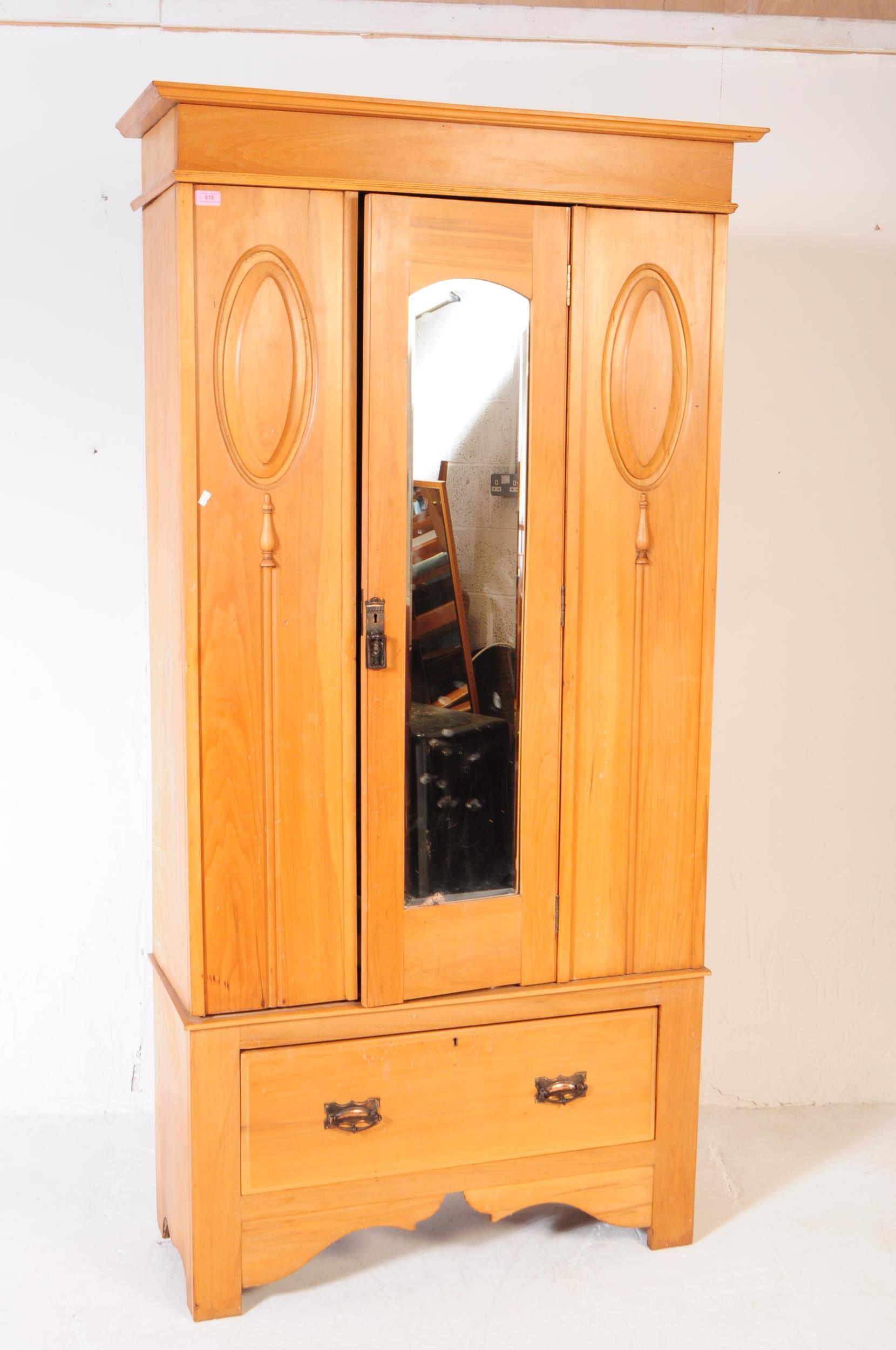 EDWARDIAN SATIN WALNUT WARDROBE