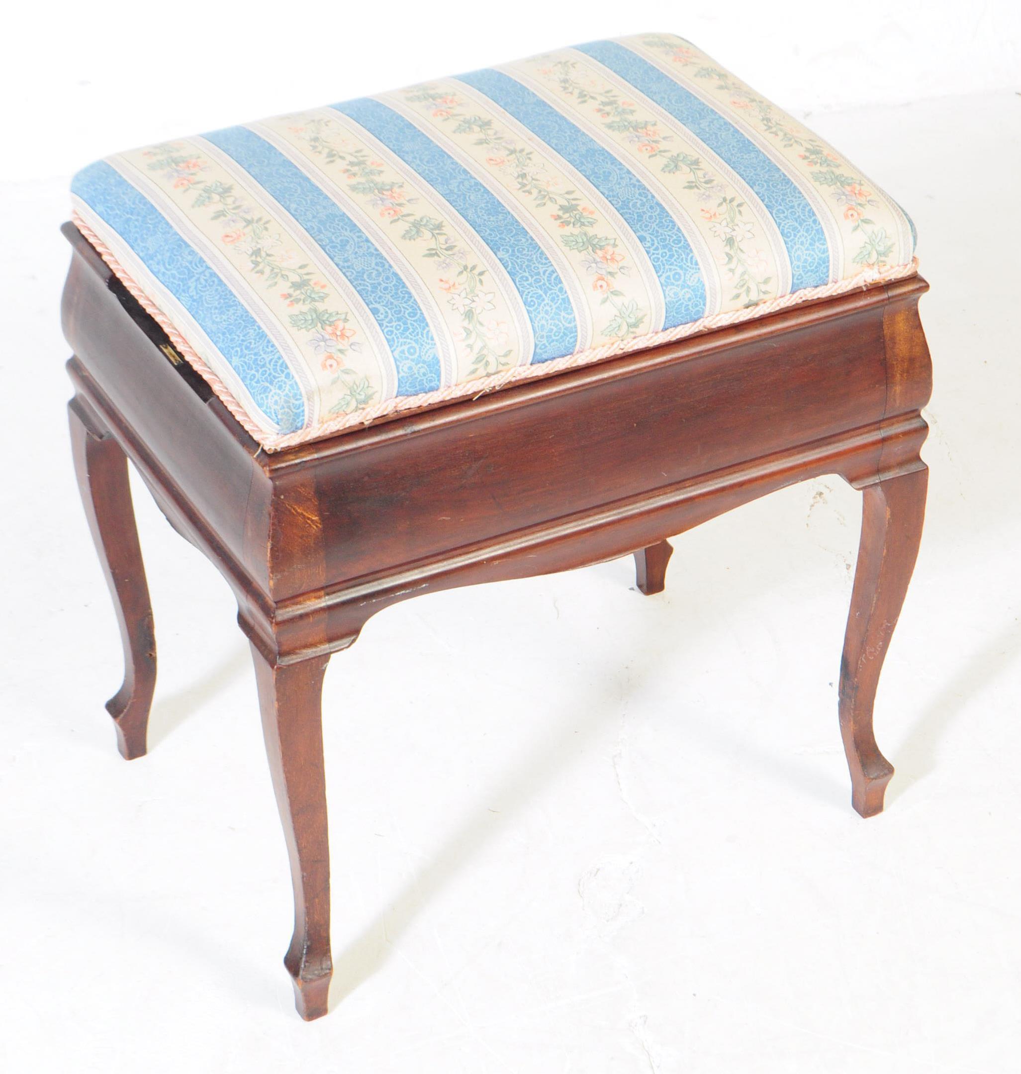 EDWARIDAN ADJUSTABLE MAHOGANY PIANO STOOL - Image 2 of 5