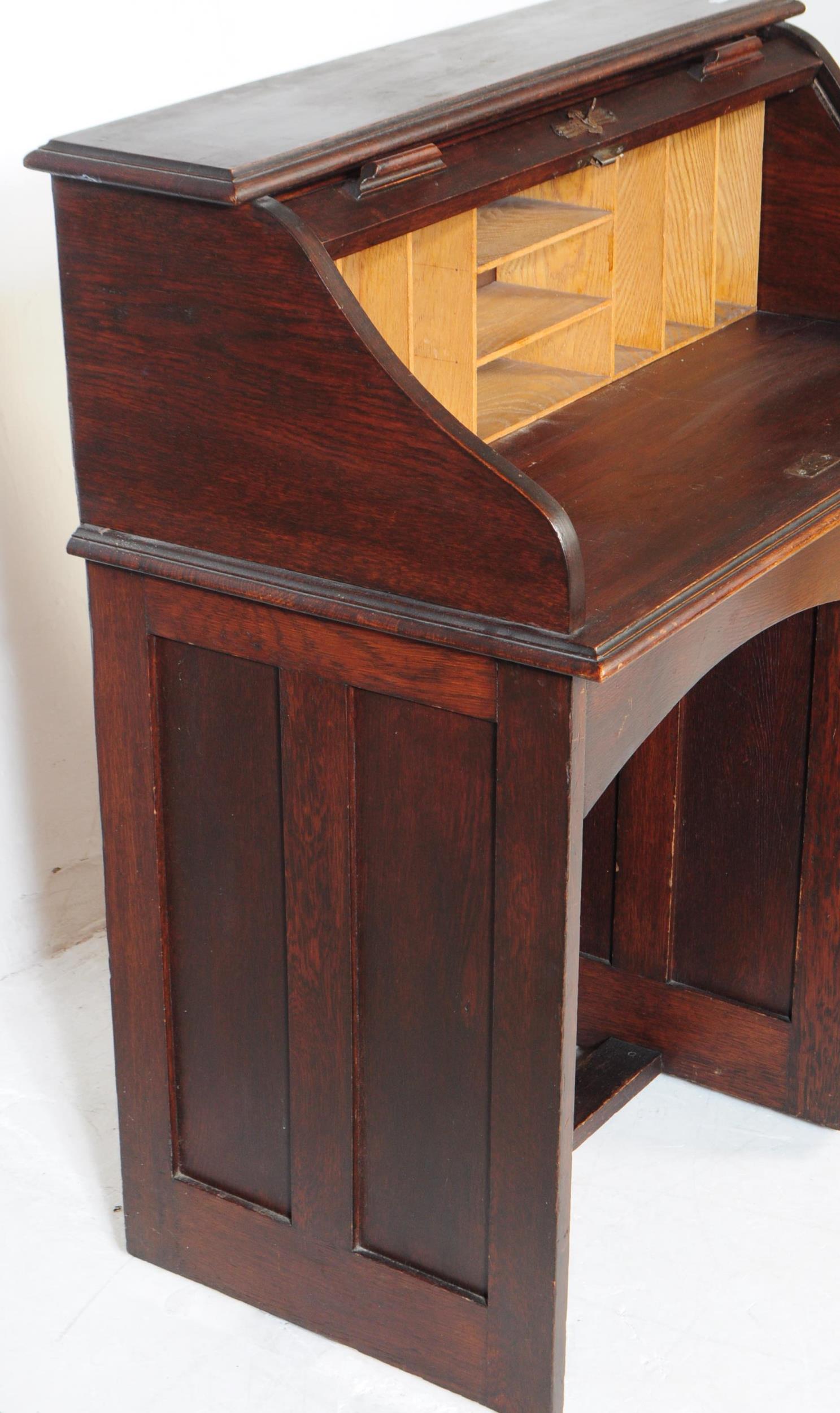 EARLY 20TH CENTURY MAHOGANY ROLL TOP DESK - Image 5 of 7