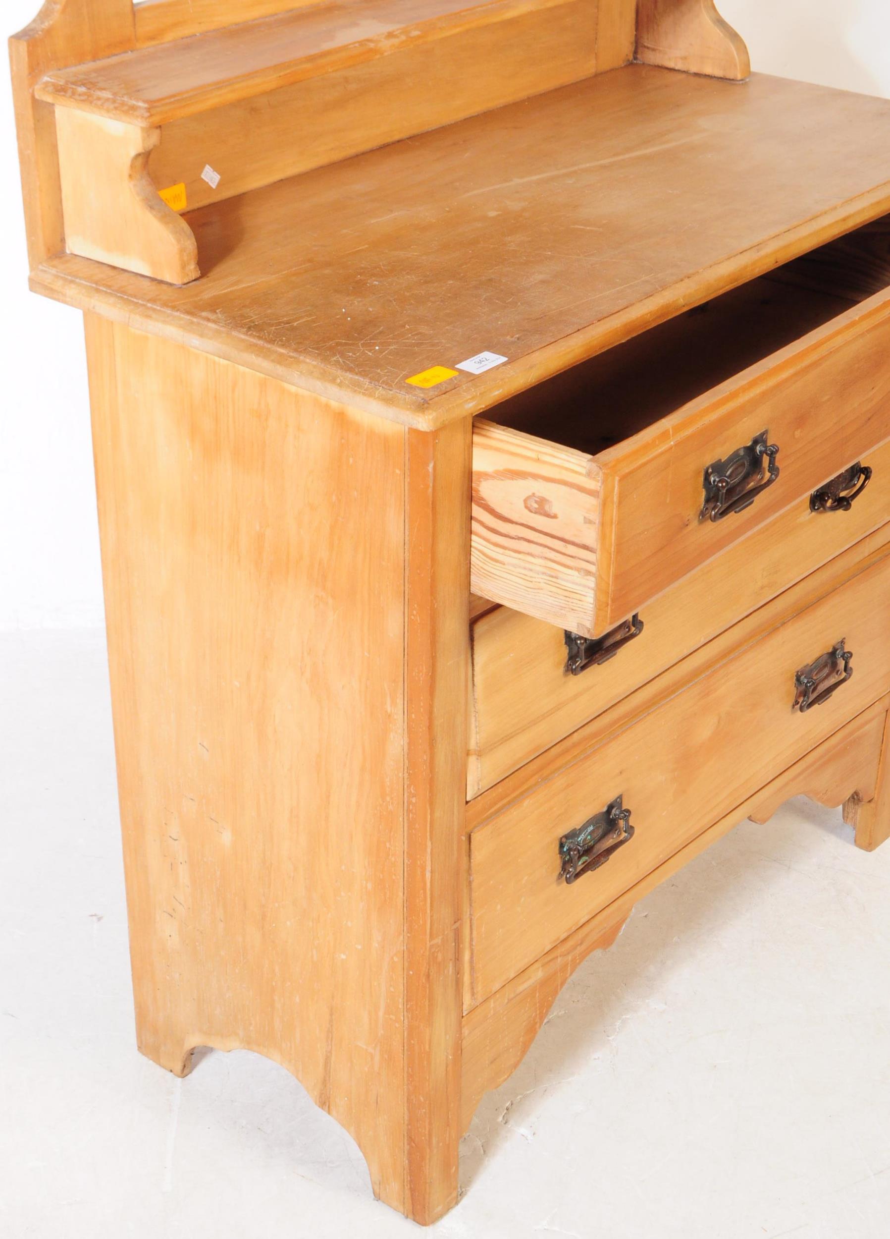 EDWARDIAN ASH WOOD DRESSING CHEST OF DRAWERS - Image 5 of 7