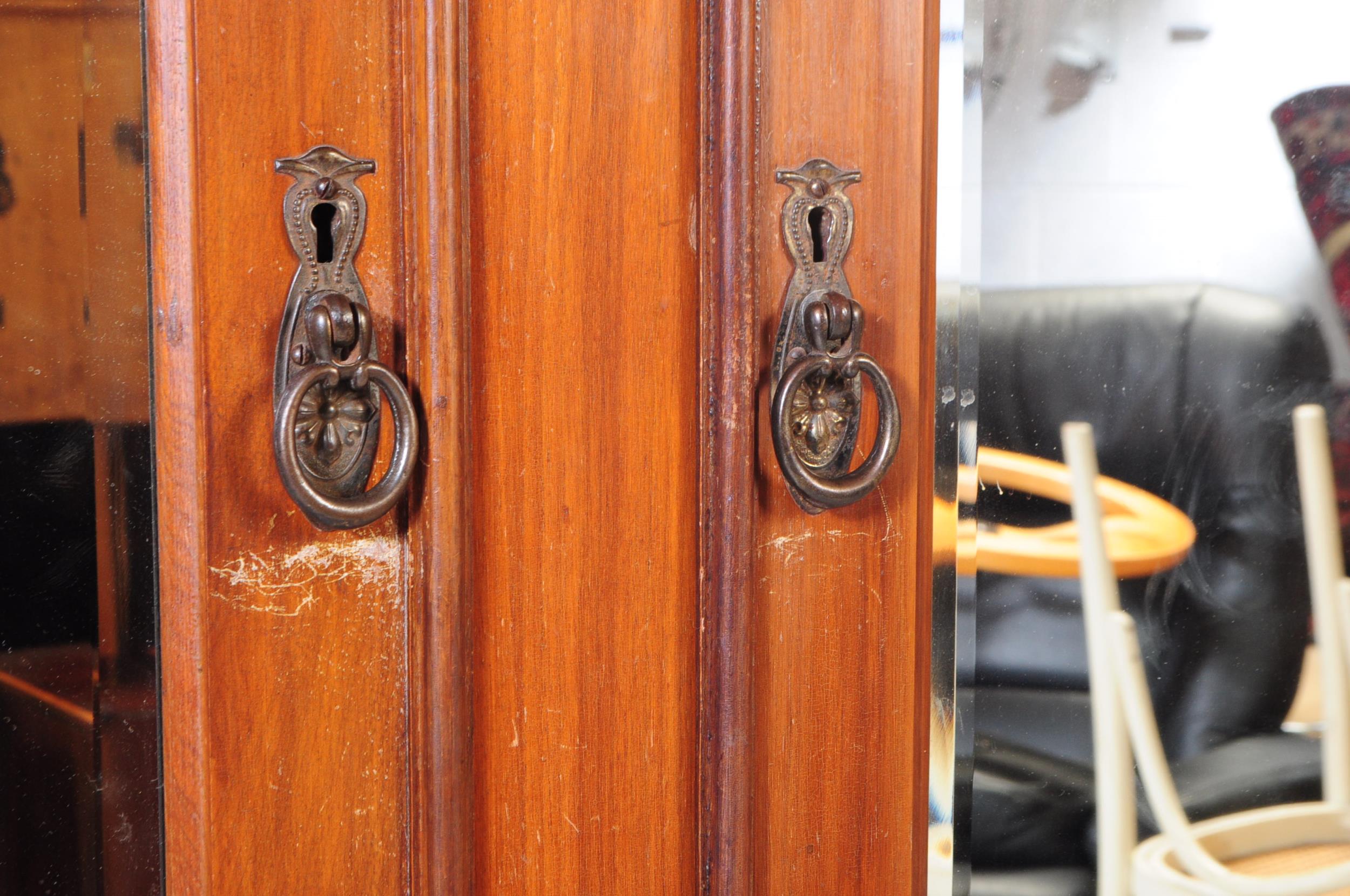 EDWARDIAN WALNUT DRESSING CHEST & ARMOIRE - Image 5 of 15