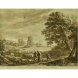 ETCHING OF CASTLE RUINS - R. EARLOM AFTER CLAUDE LE LORRAIN