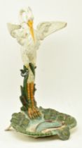 FRENCH LATE 19TH CENTURY CAST IRON HERON UMBRELLA STAND