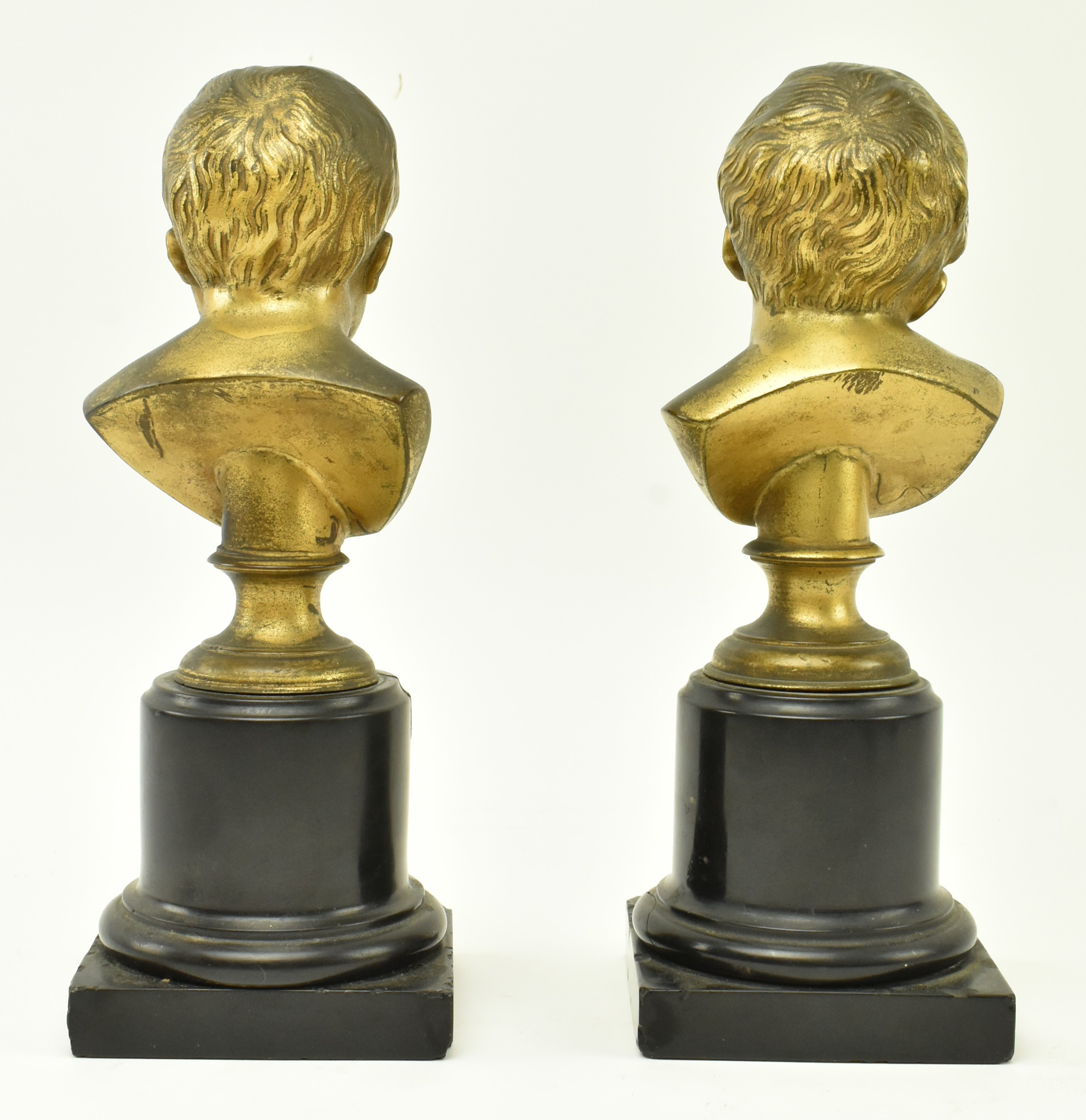 PAIR OF VICTORIAN 19TH CENTURY BRONZE CRYING INFANT BUSTS - Image 3 of 7