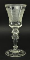 DUTCH LATE 18TH CENTURY ENGRAVED SEVEN PROVINCES GOBLET