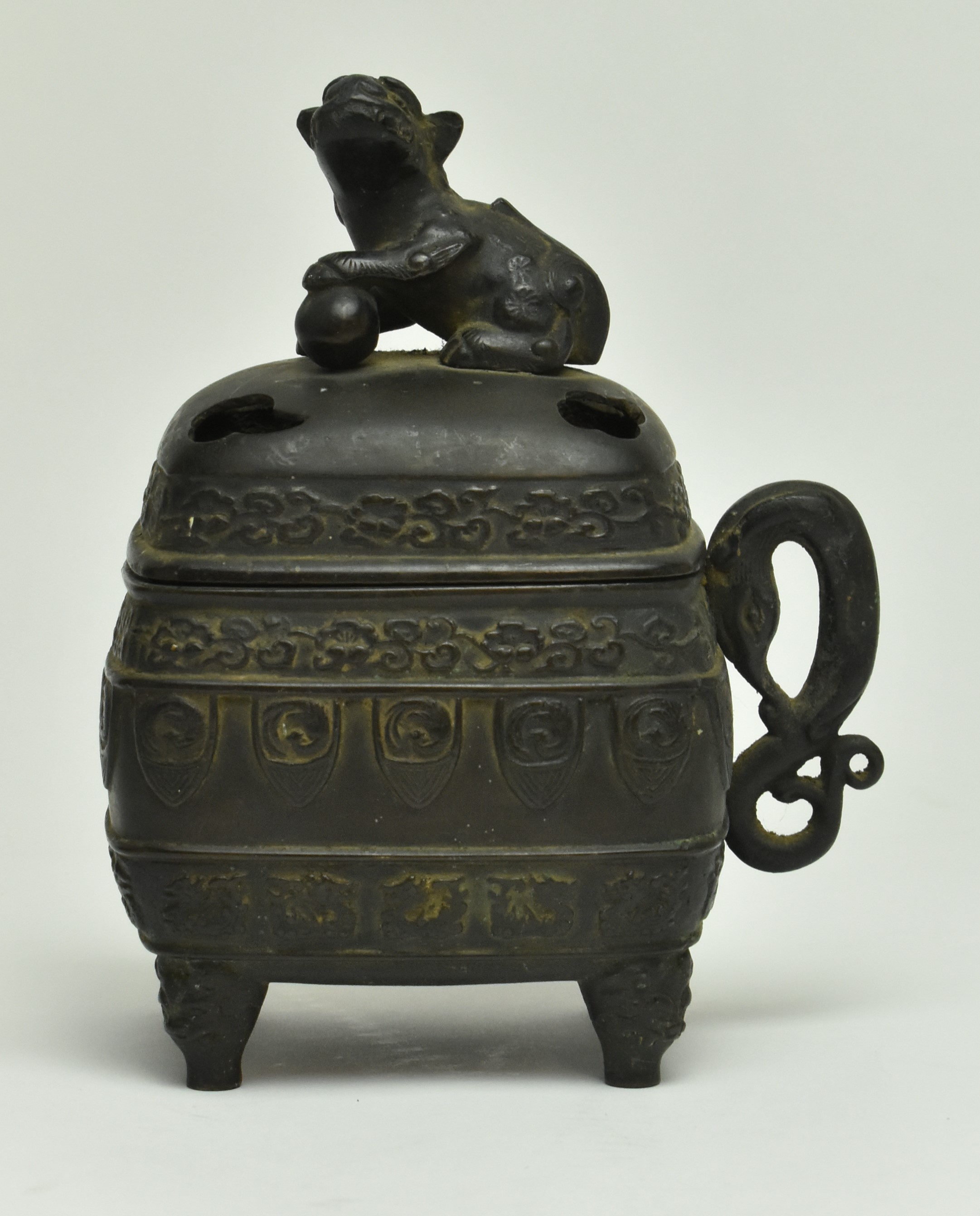 POSSIBLY MING OR LATER BRONZE CENSER COVER 铜香炉 - Image 2 of 7