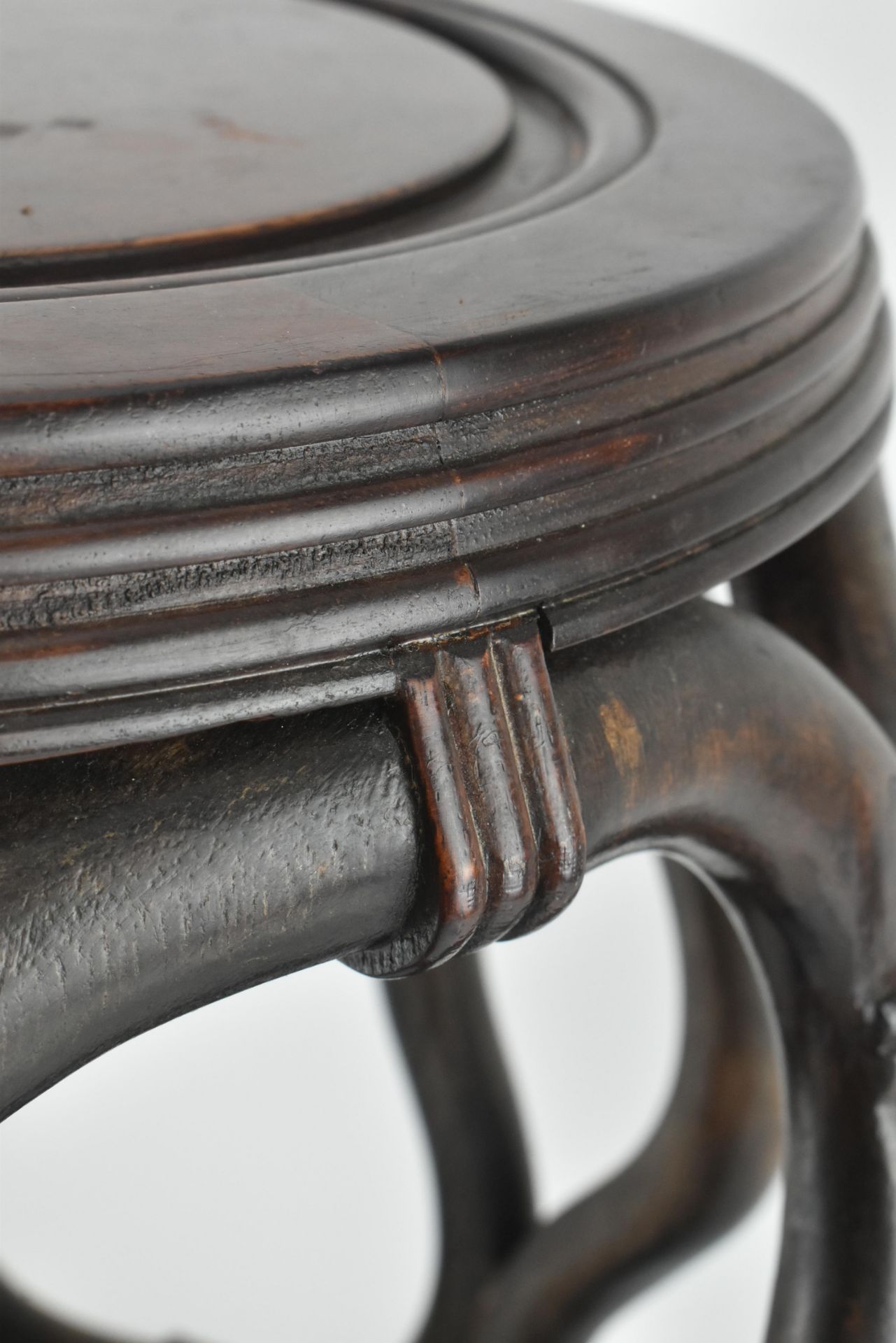 QING OR LATER WOODEN DRUM STOOL 清末 实木鼓座 - Image 4 of 6