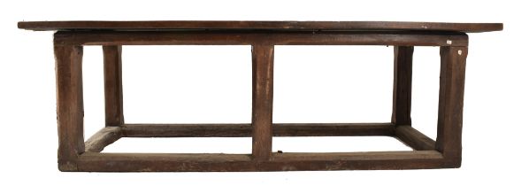18TH CENTURY OAK PLANK TOP PEG JOINTED REFECTORY TABLE