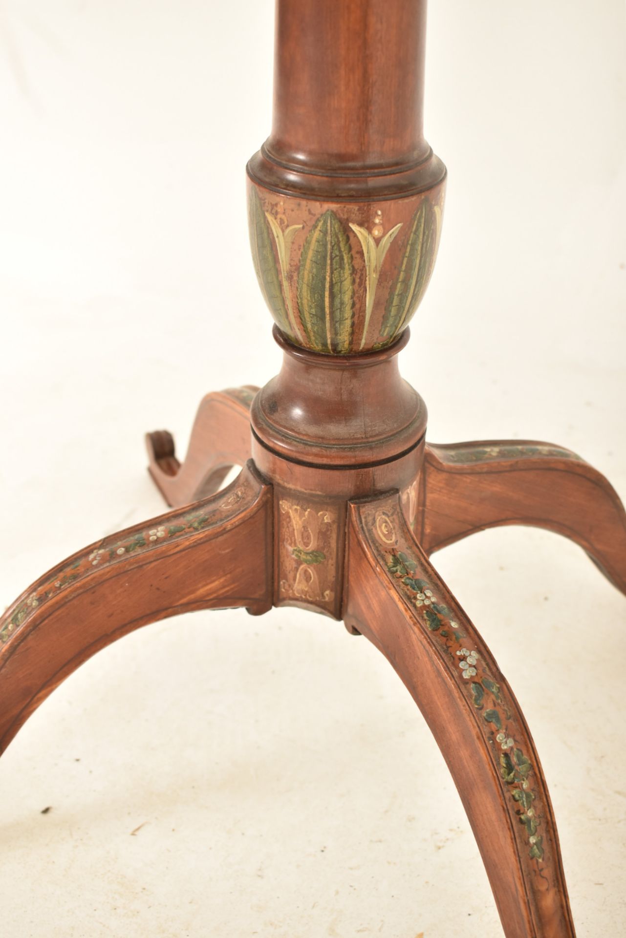 19TH CENTURY SHERATON REVIVAL SATINWOOD WORK TABLE - Image 4 of 6