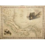 CIRCA 1850 MAP OF ISTHMUS OF PANAMA BY J. RAPKIN