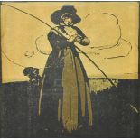 SIR WILLIAM NICHOLSON - 'FISHING' - LATE 19TH CENTURY PRINT