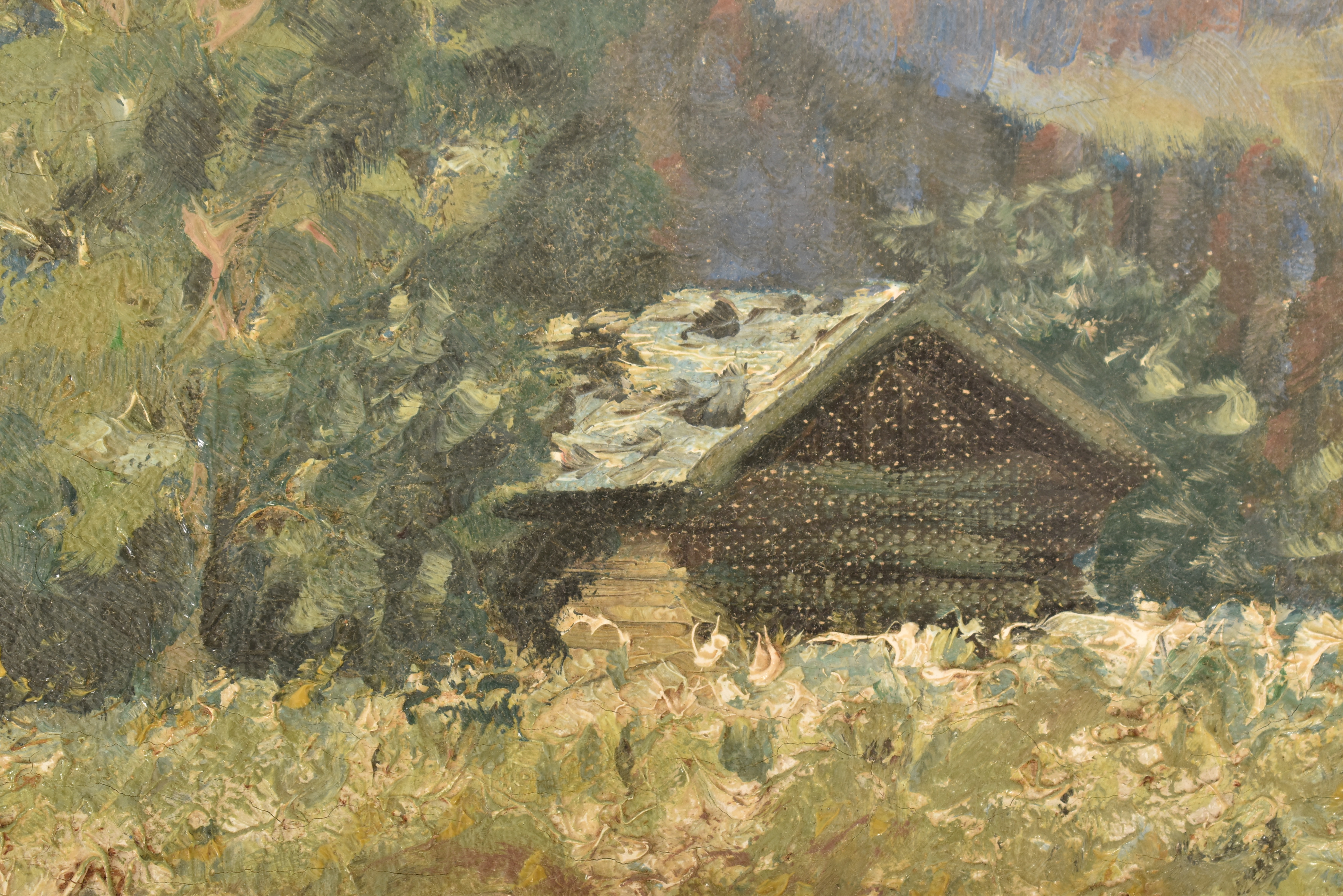 AFTER FRANK KRIPPENDORF (1907-1982) - OIL ON CANVAS ALPS PAINTING - Image 3 of 6