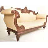 19TH CENTURY ANGLO-COLONIAL SCROLLED END CHAISE LOUNGE