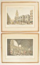 AFTER J. CHAPMAN & LUTHERBURGH - TWO HAND PAINTED ENGRAVINGS