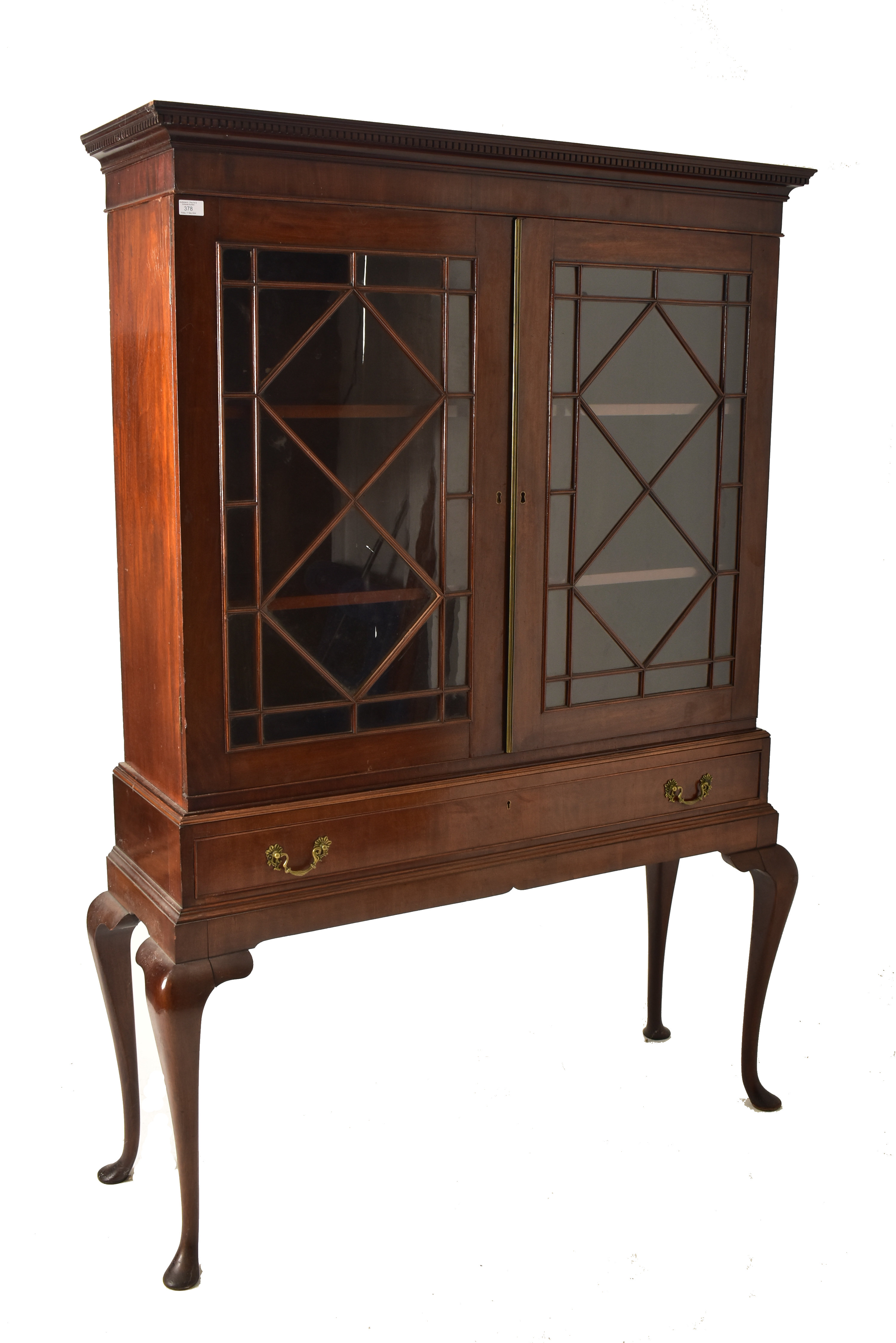 VICTORIAN 19TH CENTURY MAHOGANY CABINET ON STAND