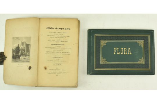 1880S BOOK OF PRESSED FLOWERS & 1819 WALKS THROUGH BATH - Bild 1 aus 21