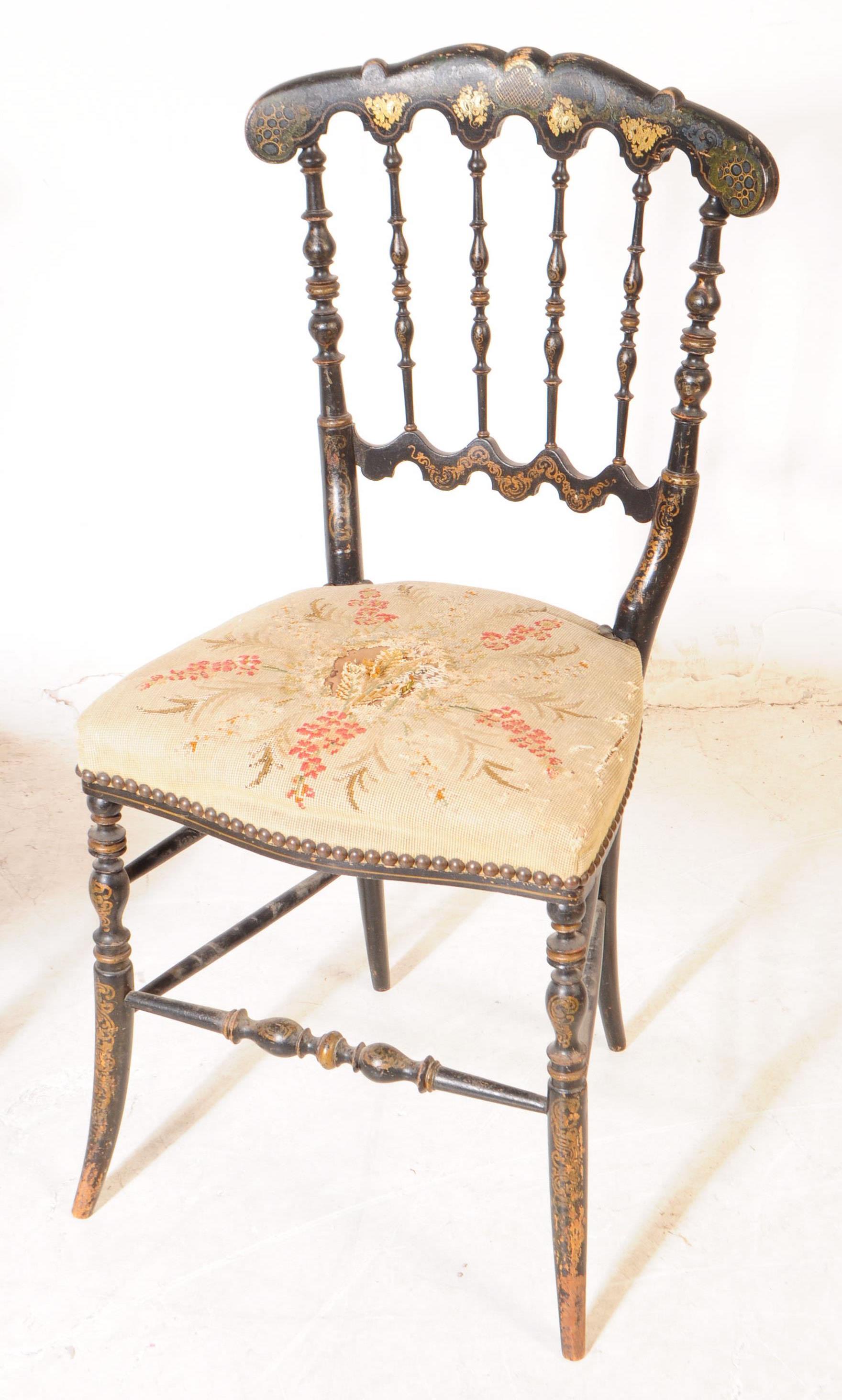 PAIR 19TH CENTURY FRENCH NAPOLEON III BEDROOM CHAIRS - Image 4 of 10