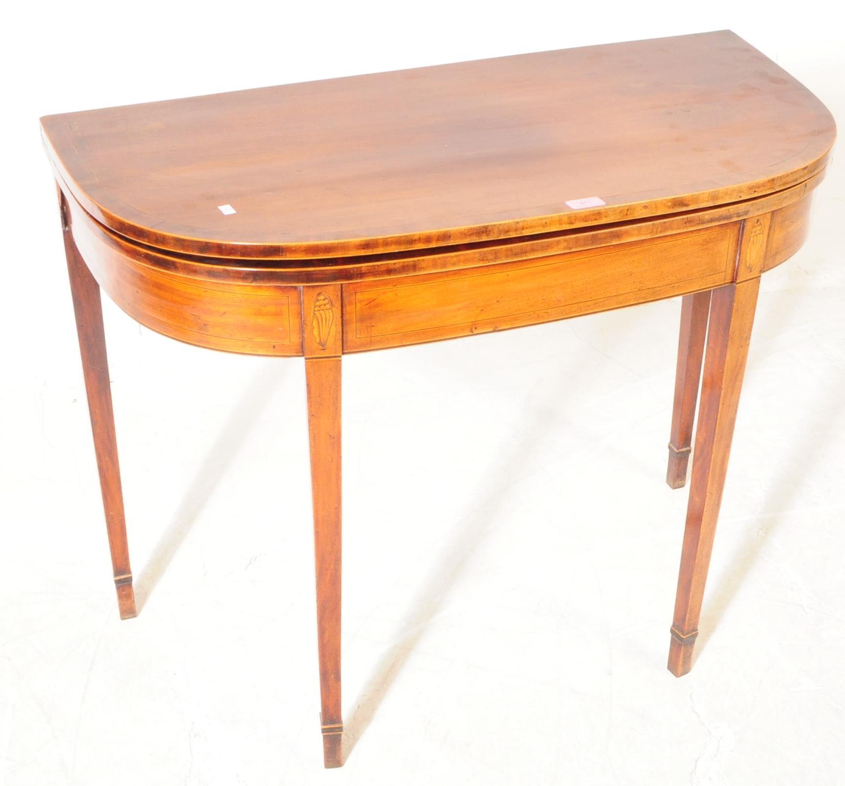 19TH CENTURY GEORGE III MAHOGANY TEA TABLE - Image 2 of 9