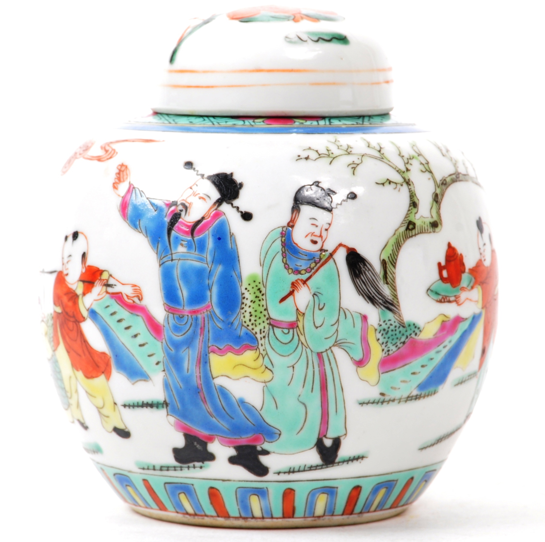 19TH CENTURY CHINESE HAND PAINTED GINGER JAR