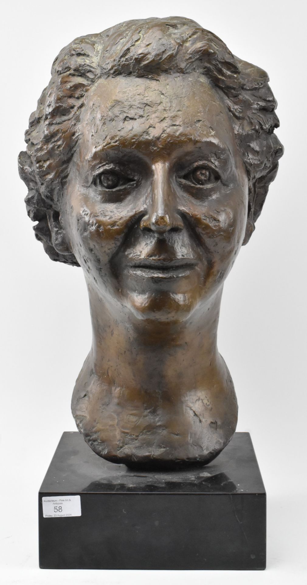 ISMOND ROSEN (1924-1996) - 1983 CAST BRONZE PORTRAIT SCULPTURE