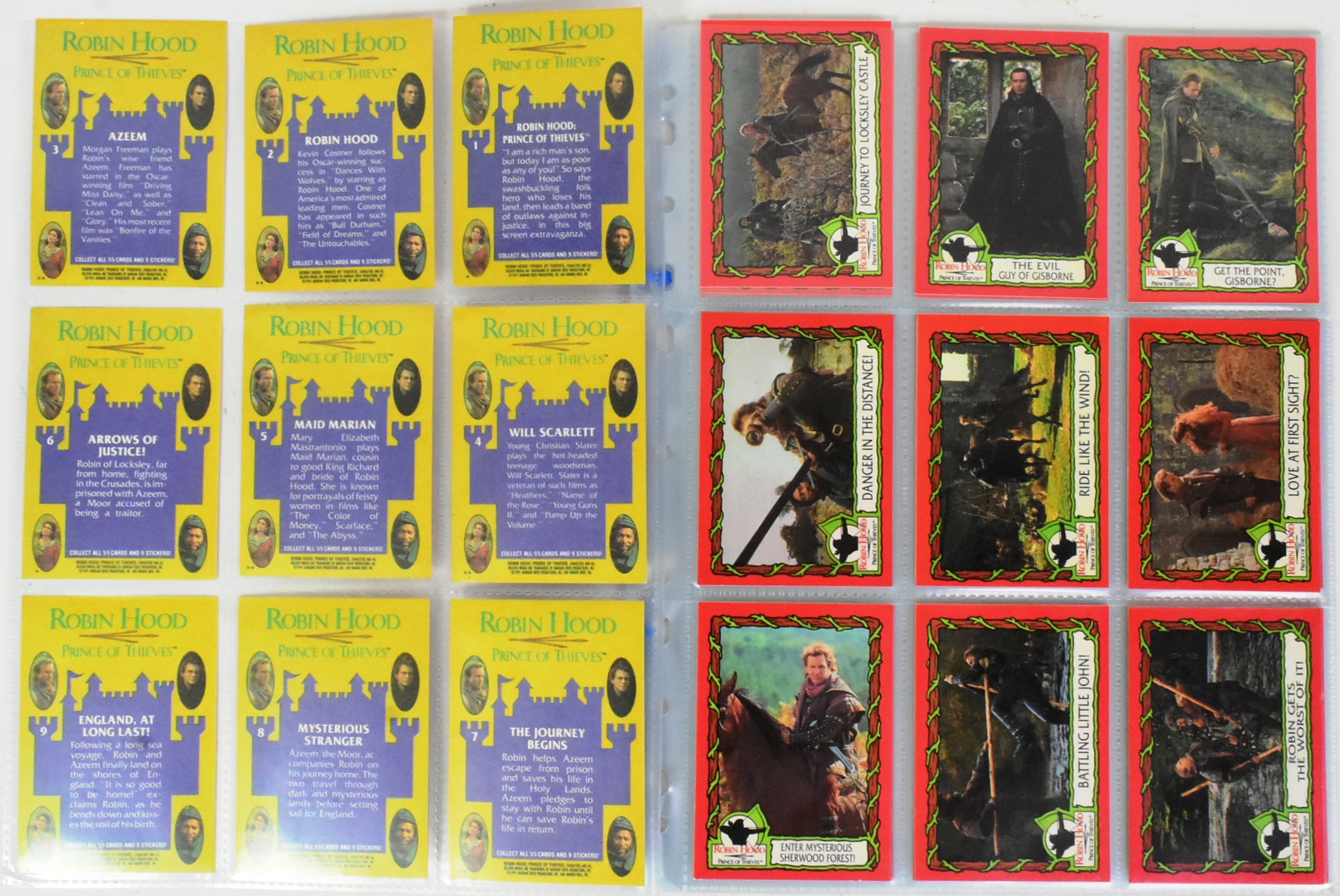 ROBIN HOOD PRINCE OF THIEVES - TOPPS TRADING CARDS FULL SET - Image 2 of 5