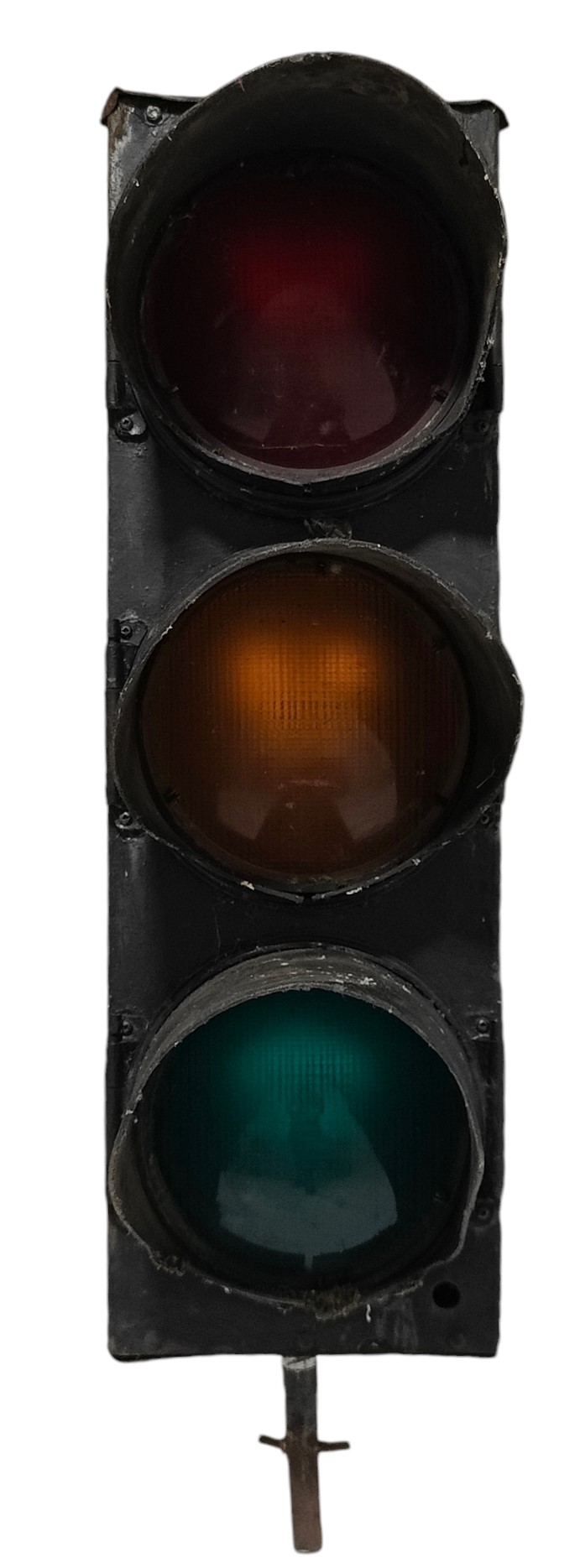 20TH CENTURY ALUMINIUM CASED TRAFFIC LIGHT