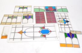 COLLECTION OF EARLY 20TH CENTURY STAINED GLASS WINDOWS