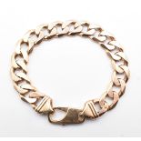 HALLMARKED FLAT CURB LINK CHAIN BRACELET