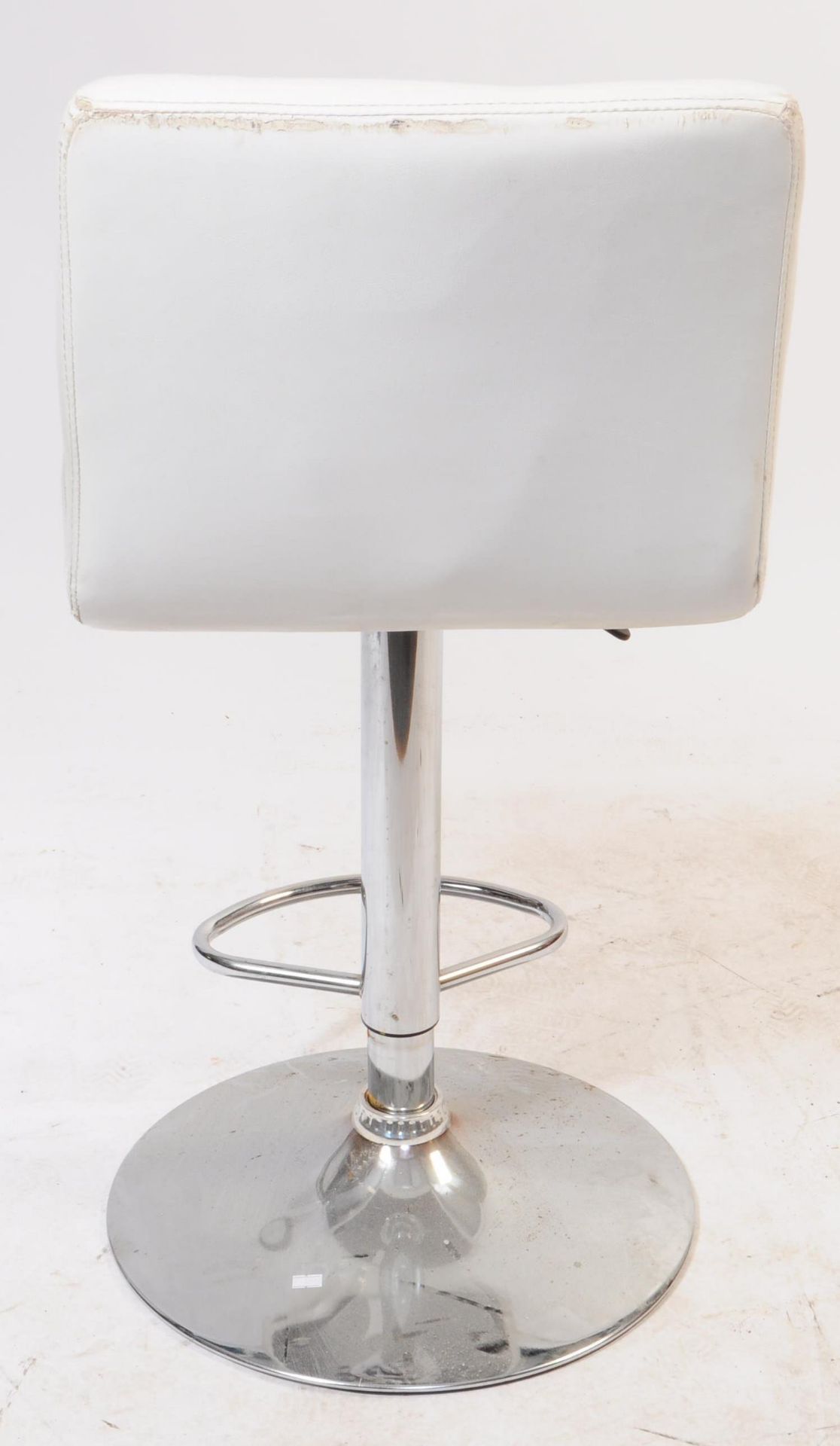 CONTEMPORARY WHITE VINYL KITCHEN BAR STOOL - Bild 5 aus 7