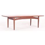 DANISH MID CENTURY TEAK LONG JOHN OCCASIONAL LOW COFFEE TABLE