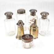 HALLMARKED SILVER PEPPERETTES & HALLMARKED SILVER PERFUME BOTTLES