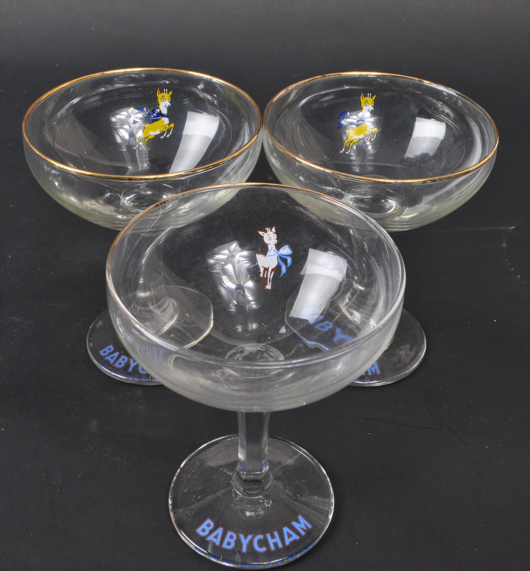 BABYCHAM - EIGHT MID CENTURY GLASSES - Image 4 of 6