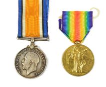 WWI MEDALS - MEDAL PAIR TO CAPTAIN IN KING'S OWN SCOTTISH BORDERERS