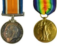 WWI MEDAL PAIR - 2ND LIEUTENANT IN THE KING'S OWN SCOTTISH BORDERERS