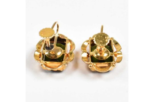 PAIR OF 9CT GOLD & TOURMALINE EARRINGS - Image 5 of 6