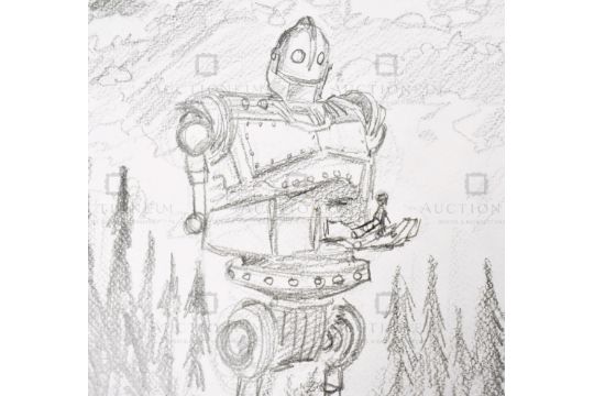 THE IRON GIANT - ORIGINAL DRAWING BY RICHARD BAZLEY - Image 1 of 2