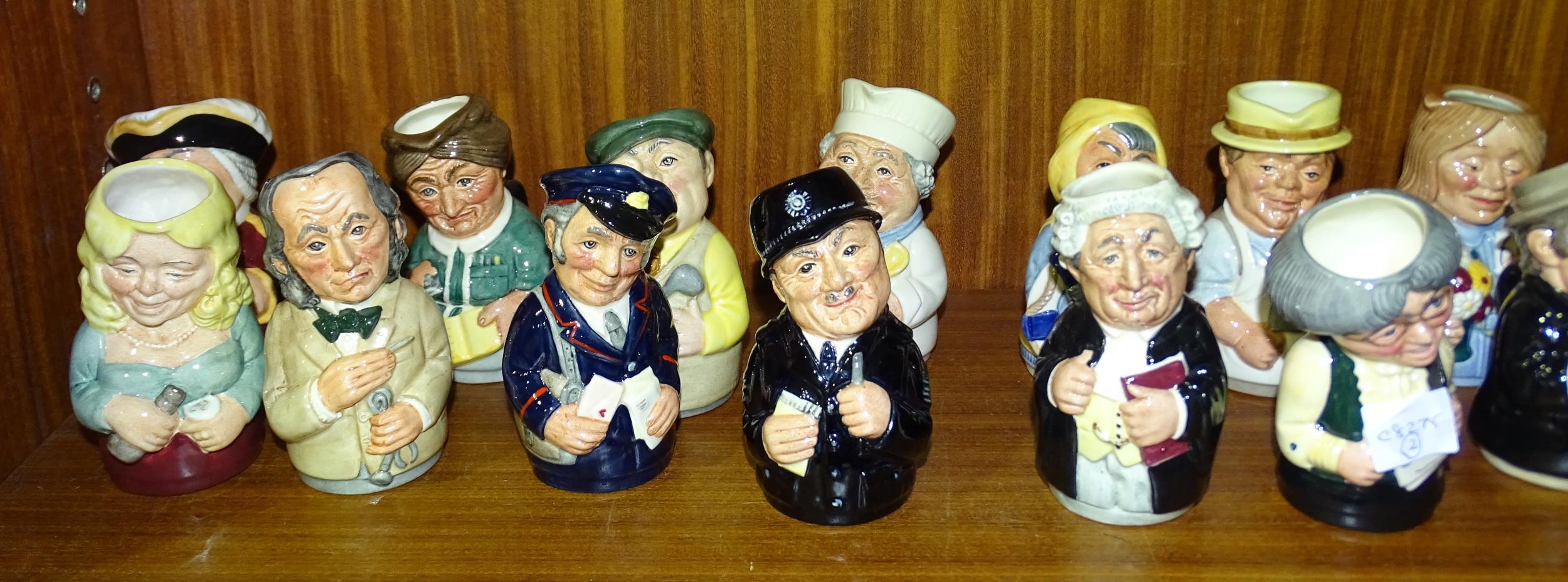 A collection of Royal Doulton small character jugs, "The Doultonville Collection", including "Miss - Bild 2 aus 3