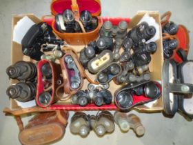 A collection of various binoculars, (many a/f).