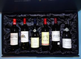 A Vinter's Selection box containing six French red wines.