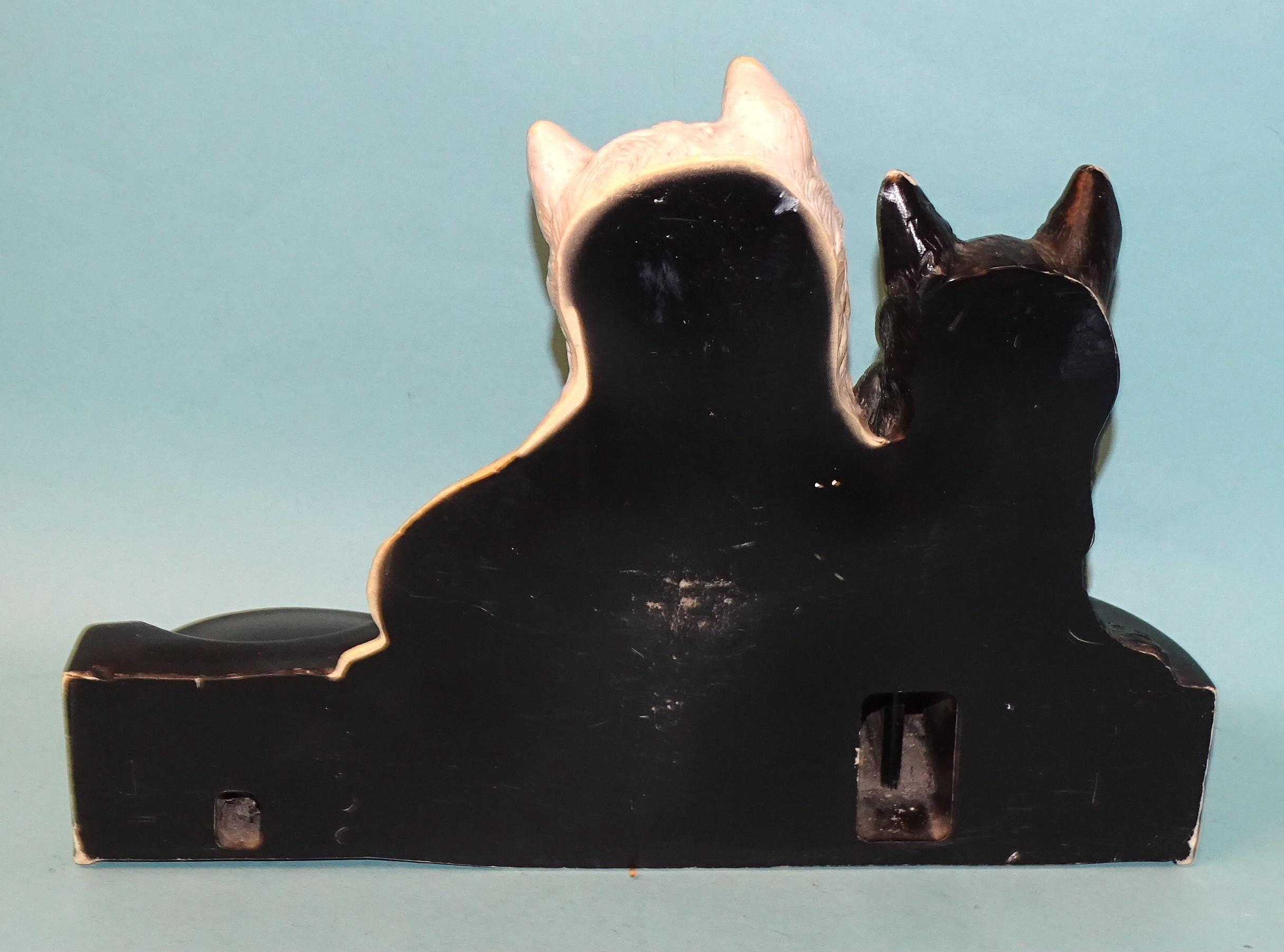 A painted plastic "Black & White Scotch Whisky" advertising stand featuring a black Scottish Terrier - Image 2 of 2