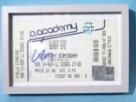 Liam Gallagher, a signed "Beady Eye" concert ticket with stub for the O2 Academy Birmingham 14/11/