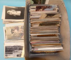 Approximately 680 postcards, topographical, children, glamour, etc.